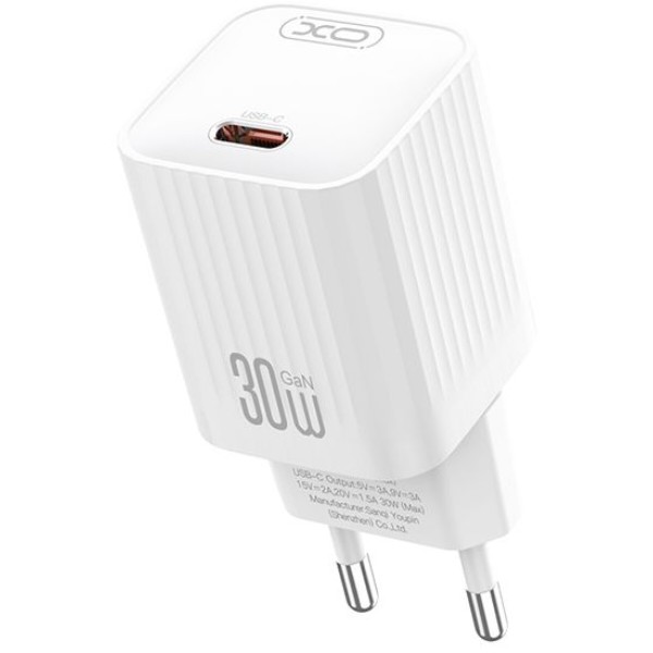 Фото - Мережевий зарядний пристрій XO L148 PD30W Single USB-C Charger, white (XO-L148)