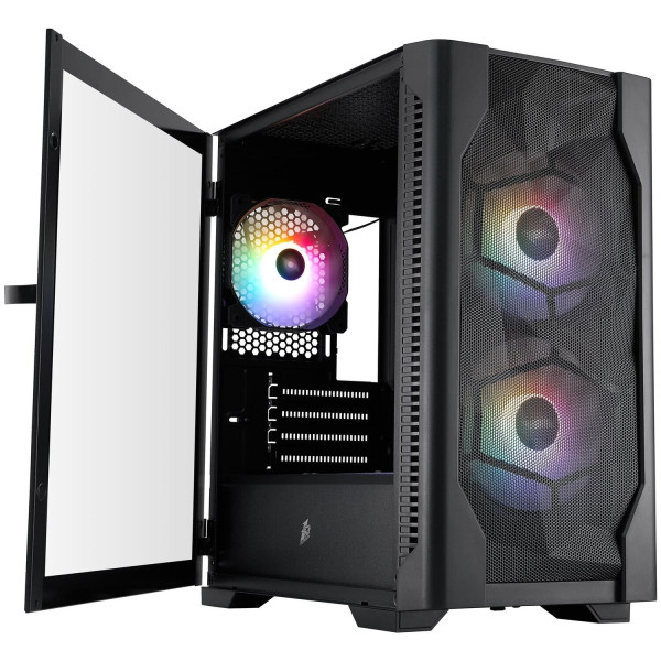 Фото - Корпус 1stPlayer D4-M-BK-2F1P-1F1 Black