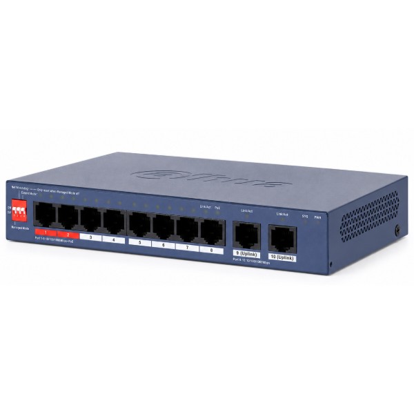 Фото - Коммутатор локальної мережі (Switch) Dahua DH-CS4010-8GT-110-V2 PoE