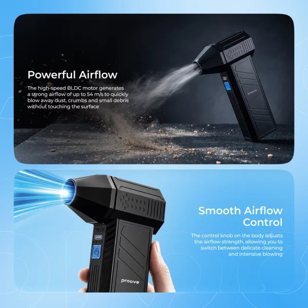 Фото - Вентилятор портативный Proove Mistral (130000RPM) black (HVFM15000201)
