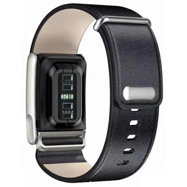 Фото - Ремешок для фитнес-браслета Armorstandart Leather Loop for Whoop MG Black with Siver (ARM93094)