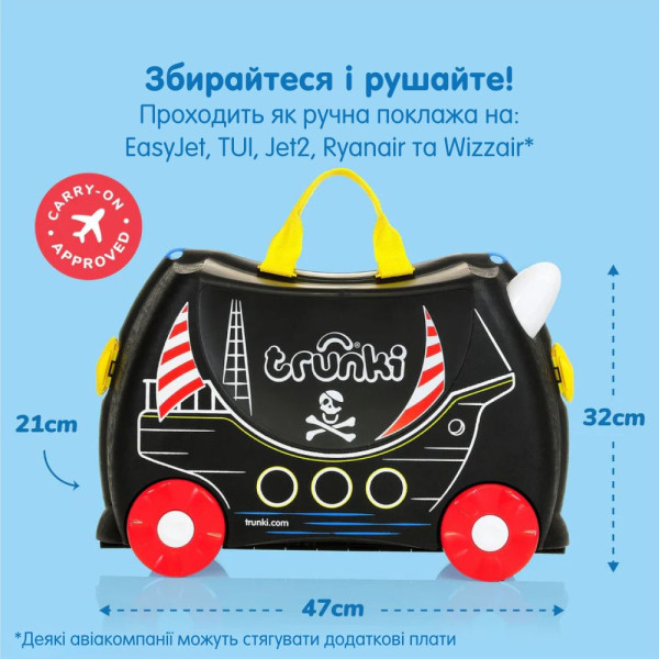 Фото - Чемодан детский Trunki Pedro the Pirate Ship (0312-GB01-UKV)