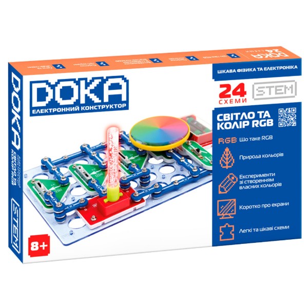 Фото - Електронний конструктор DOKA СВІТЛО І КОЛІР RGB (D70700)