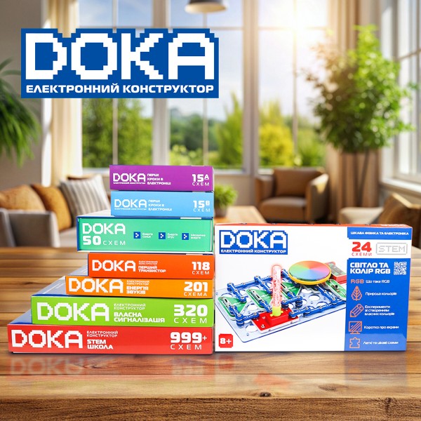 Фото - Електронний конструктор DOKA СВІТЛО І КОЛІР RGB (D70700)