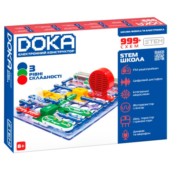Фото - Електронний конструктор DOKA ШКОЛА 999+ СХЕМ (D70708)