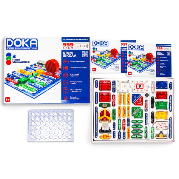 Фото - Електронний конструктор DOKA ШКОЛА 999+ СХЕМ (D70708)
