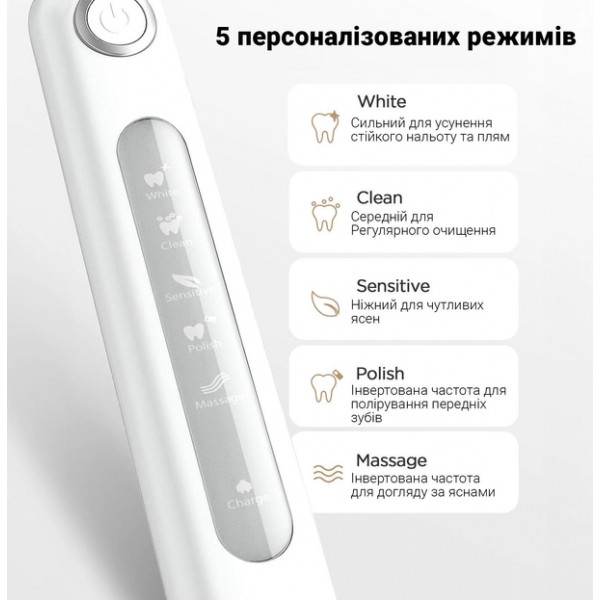 Фото - Зубна щітка електрична Fairywill D7 + іригатор F5020E White