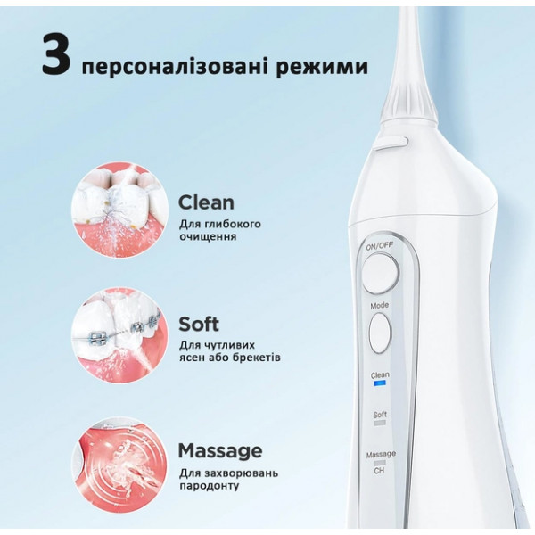 Фото - Зубна щітка електрична Fairywill D7 + іригатор F5020E White