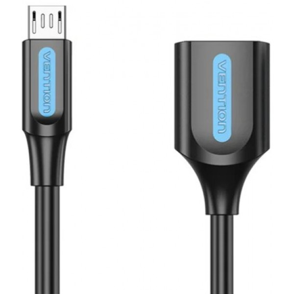 Фото - Переходник Vention USB 2.0 Micro BM - USB AF (OTG) 0.15 м Black PVC (CCUBB)