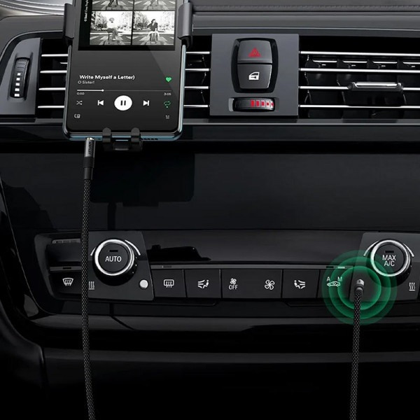 Фото - Кабель 3.5 мм -3.5 мм AceFast AUX Audio TRS M/M 1м J10 Black (6974316285267)