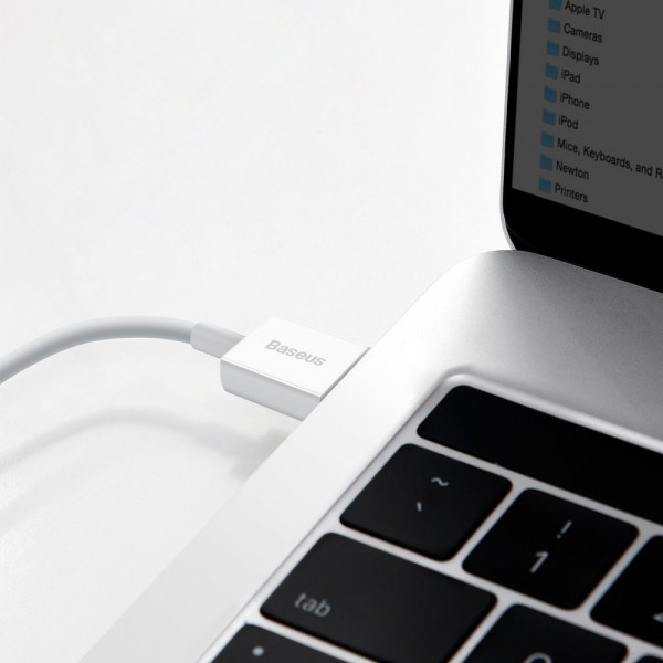Фото - Кабель синхронізації даних Baseus Superior Fast Charging USB-USB-C 2m White (CATYS-A02)