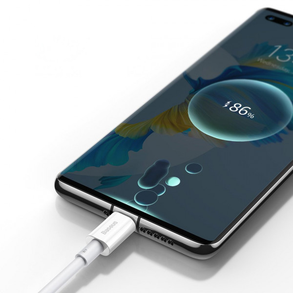 Фото - Кабель синхронізації даних Baseus Superior Fast Charging USB-USB-C 2m White (CATYS-A02)