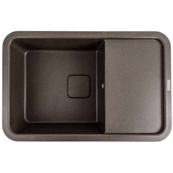 Фото - Мийка кухонна VALESO 7850 CUBE матова Темна скеля