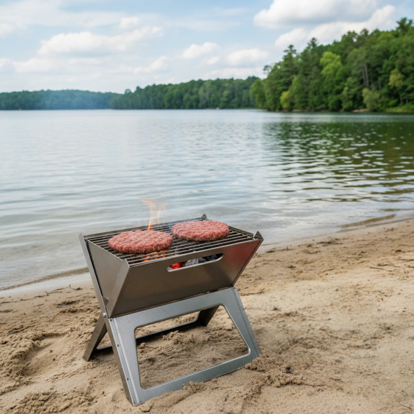 Фото - Мангал для пікніка Bo-camp Notebook/Fire Basket Compact Silver (8108347)