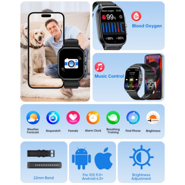 Фото - Смарт-годинник OUKITEL V7 Pro Black