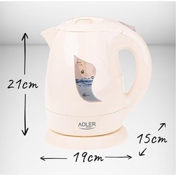 Фото - Электрический чайник Adler AD 08 Beige