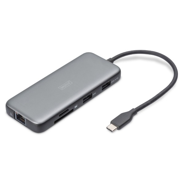 Фото - Хаб USB Digitus USB-C HDMI/2xUSB-A/USB-C/SD/MicroSD/RJ54 (DA-70914)