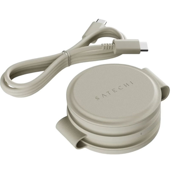 Фото - Бездротовий зарядний пристрій Satechi OntheGo 3 в 1 Wireless Charger Sand (ST-QTG31W)