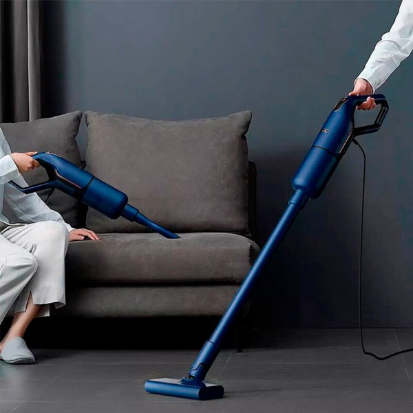 Фото - Пылесос ручной для дома Deerma Corded Stick Vacuum Cleaner Blue (DX1000W)