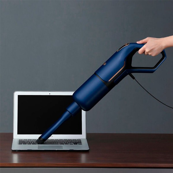 Фото - Пылесос ручной для дома Deerma Corded Stick Vacuum Cleaner Blue (DX1000W)