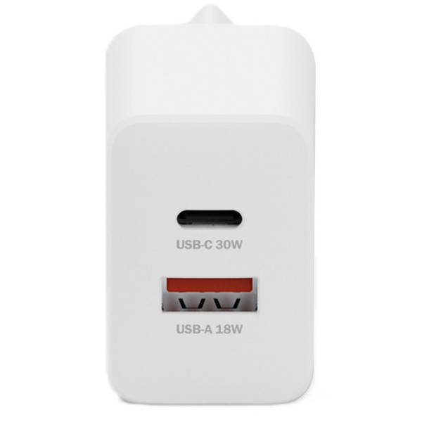 Фото - Сетевое зарядное устройство Digitus GaN 1хUSB-C 1хUSB-A 30W (DA-10301)