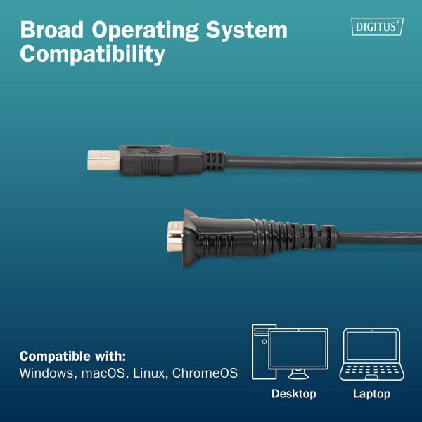 Фото - Адаптер Digitus USB 2.0 > RS232 (M/M) 1.8 м (DA-70172)