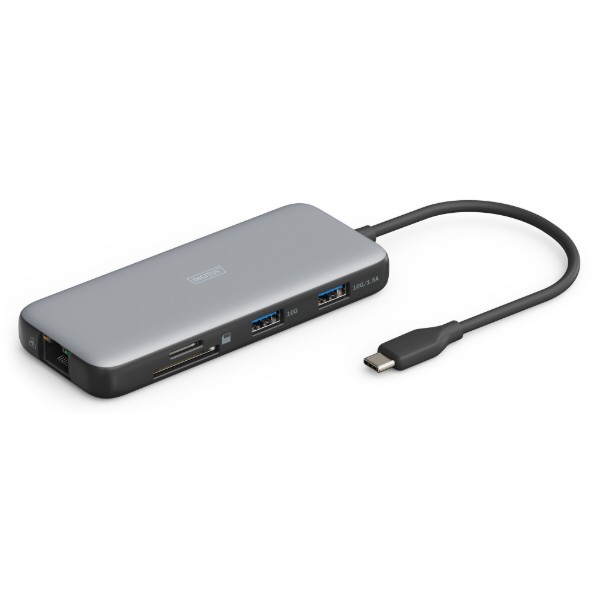 Фото - Хаб USB Digitus USB-C HDMI/2xUSB-A/USB-C/SD/MicroSD/RJ54 (DA-70914)