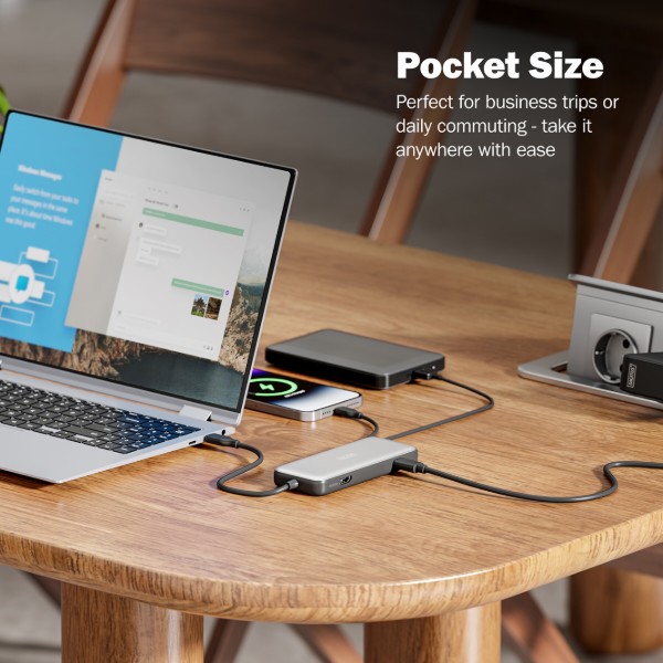 Фото - Хаб USB Digitus USB-C HDMI/2xUSB-A/USB-C/SD/MicroSD/RJ54 (DA-70914)