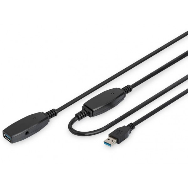 Фото - Кабель USB Type-A - USB Type-A Digitus USB 3.0 Active A/M-A/F 10m Black (DA-73105)