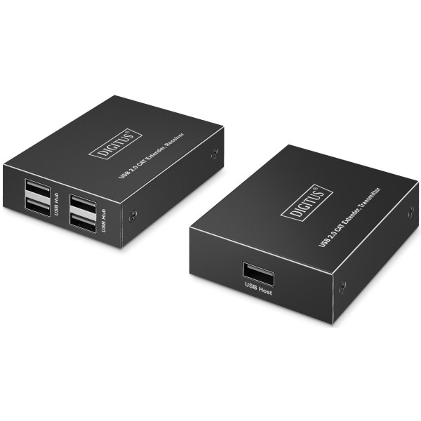 Фото - PoE-адаптер Digitus USB 2.0 Cat6 150 м 4хUSB-A Black (DA-73120)