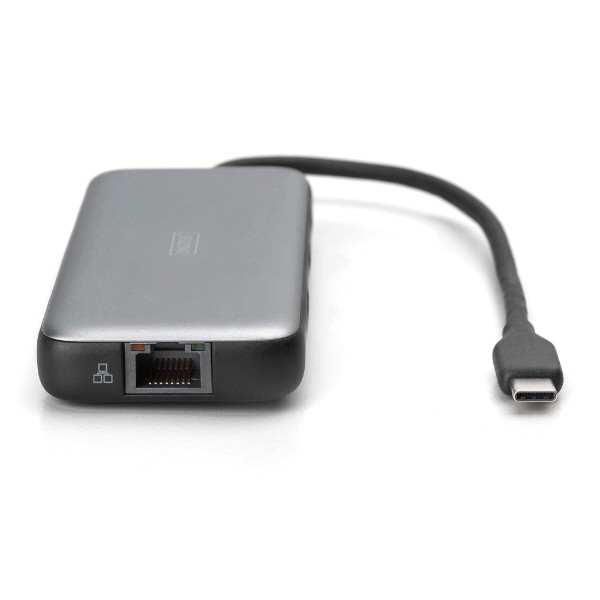 Фото - Хаб USB Digitus USB-C HDMI/2xUSB-A/USB-C/SD/MicroSD/RJ54 (DA-70914)