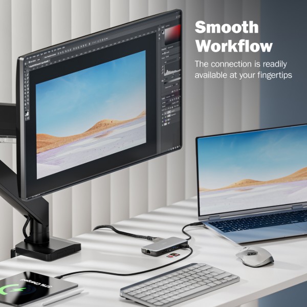 Фото - Хаб USB Digitus USB-C HDMI/2xUSB-A/USB-C/SD/MicroSD/RJ54 (DA-70914)