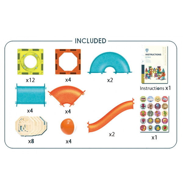 Фото - Магнітний конструктор DIGE гірка 40 ел. (1200)