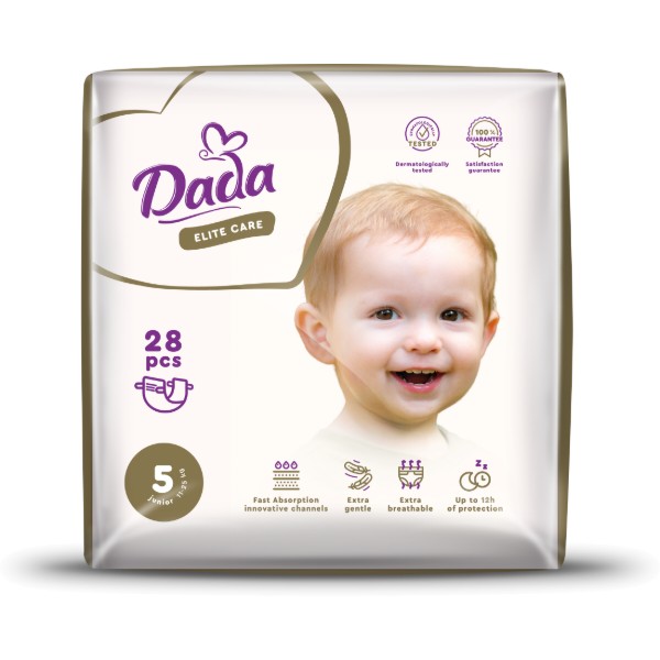 Фото - Одноразові підгузки Dada Elite Care Розмір 5 (11-25 кг.), 28 шт. (4820174981112)