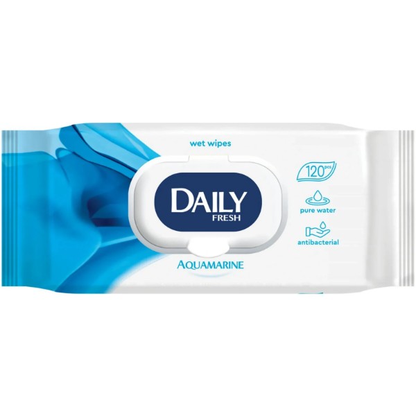 Фото - Серветки гігієнічні вологі Daily Fresh 120 шт. (42228300)