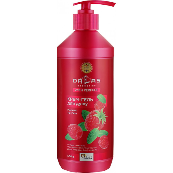 Фото - Гель для душа DALAS крем Малина і м'ята 500мл