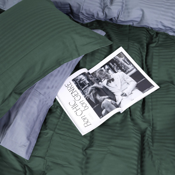 Фото - Комплект постільної білизни дитячий MirSon Satin Stripe 30-0017 + 30-0011 Damir 110х140 (2200005247266)