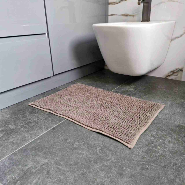 Фото - Килимок для ванної кімнати DarianA мікрофібра Minimal 40x60 см Бежевий (1000010337)