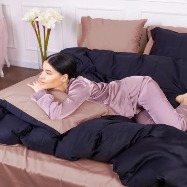 Фото - Наволочка MirSon Сатин 0165+0055 Dark Coffee 70х70 (2200001217805)