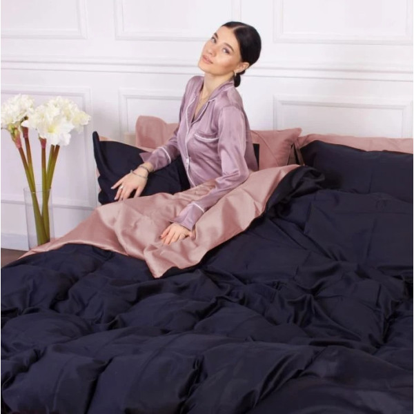 Фото - Наволочка MirSon Сатин 0165+0055 Dark Coffee 70х70 (2200001217805)