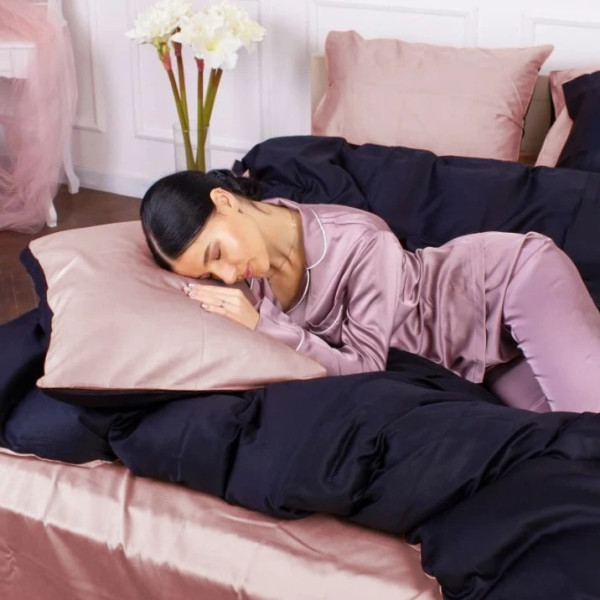 Фото - Наволочка MirSon Сатин 0165+0055 Dark Coffee 70х70 (2200001217805)