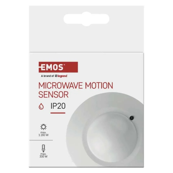 Фото - Проводной датчик движения EMOS GS22111 микроволновой IP20 1200W