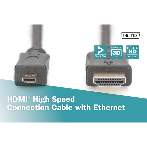 Фото - Кабель HDMI Assmann 2m (DB-330109-020-S)