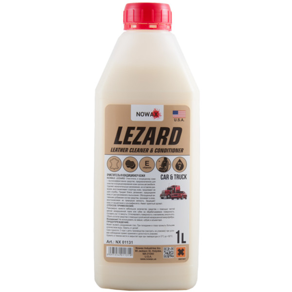 Фото - Очисник для авто NOWAX та кондиціонер шкіри LEZARD 1 л готовий розчин (NX01131)