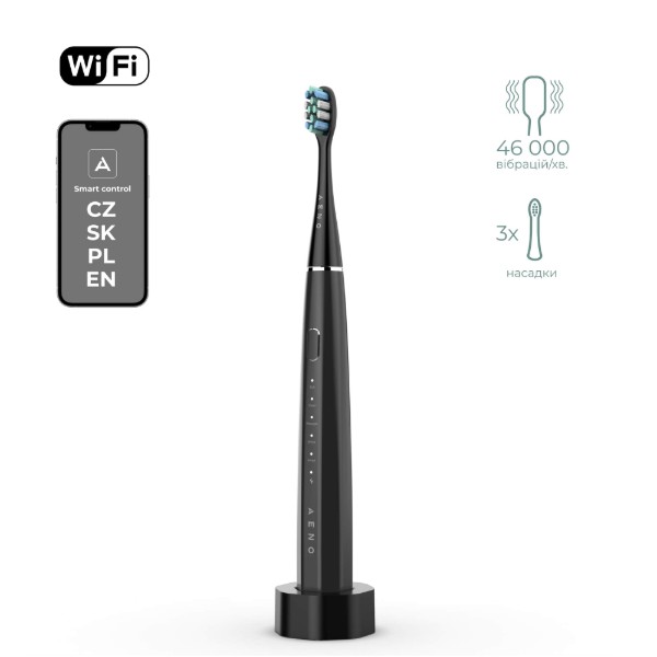 Фото - Зубна щітка електрична AENO DB2S Black (ADB0002S)