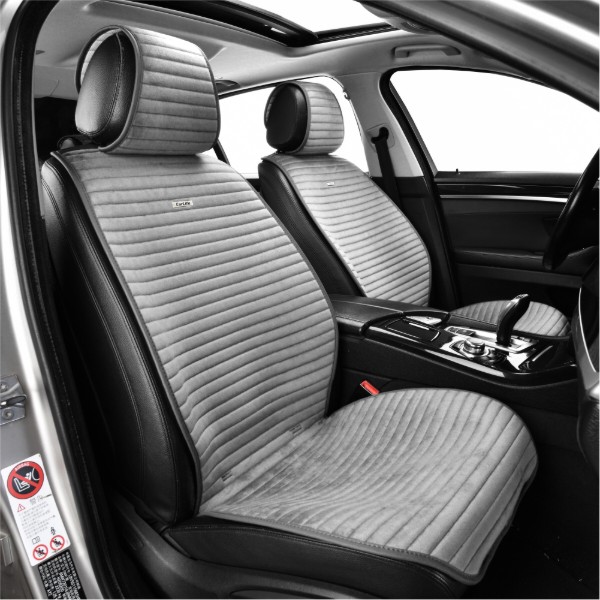 Фото - Комплект накидок на сидіння автомобіля CarLife Sport grey 2 шт. (SC10202)