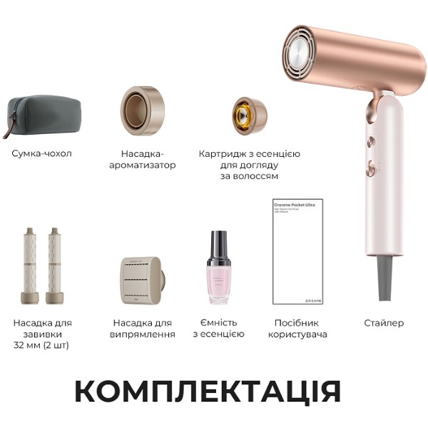Фото - Фен-стайлер Dreame Pocket Ultra Rosy White (AHD52-RWH)