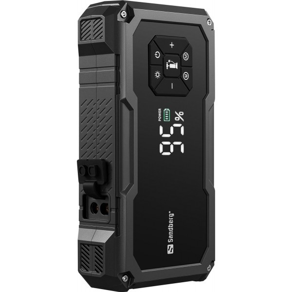 Фото - Батарея мобильная Sandberg Car Jumpstarter TirePump 10000 USB-A USB-C фонарь 2W (421-21)