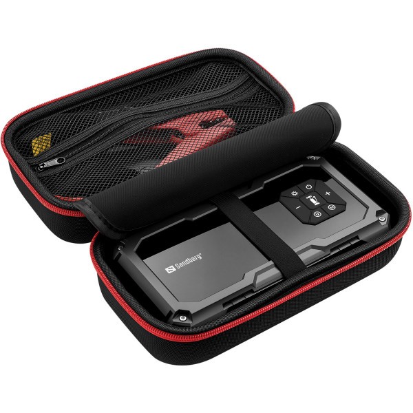 Фото - Батарея мобильная Sandberg Car Jumpstarter TirePump 10000 USB-A USB-C фонарь 2W (421-21)