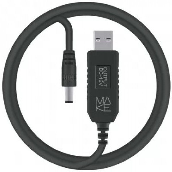Фото - Кабель USB - DC MAKE 12V 1м Black (MCB-DP2BK)